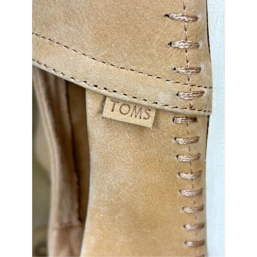 TOMS Women's Alpargata 3.0 Leather‎ Slip On Espadrille Shoes Honey Size 5.5W